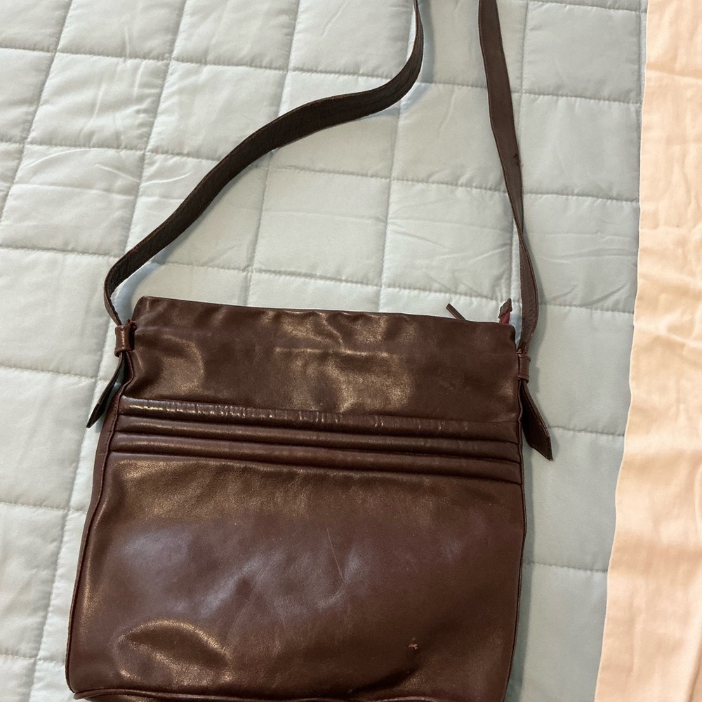 Burgundy purse.